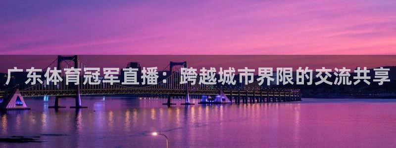 广东体育冠军直播：跨越城市界限的交流共享